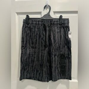 DISNEY PARKS NWT Black Grey Villains Drawstring Unlined Pocket Shorts SIZE SMALL